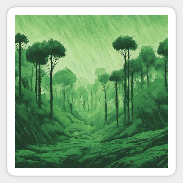 Rain forest Sticker by TojFun